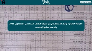 «فرحة النجاح» رابط الاستعلام عن نتيجة الصف السادس الابتدائي 2025 بالاسم ورقم الجلوس
